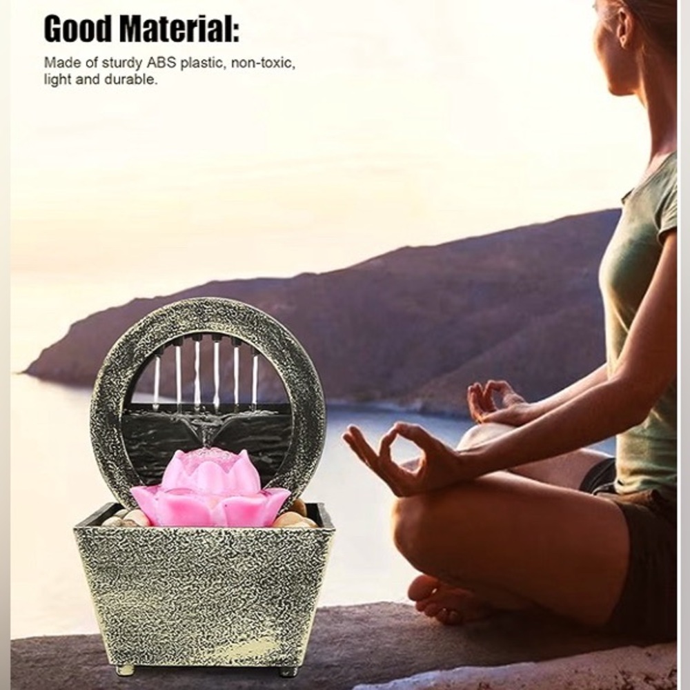 Raining Lotus LED Tabletop Fountain - Picture 3 of 13